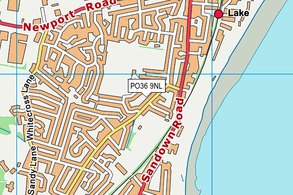 PO36 9NL map - OS VectorMap District (Ordnance Survey)