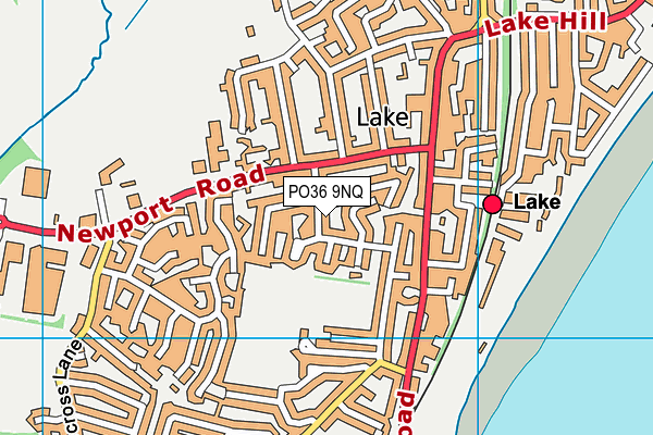 PO36 9NQ map - OS VectorMap District (Ordnance Survey)