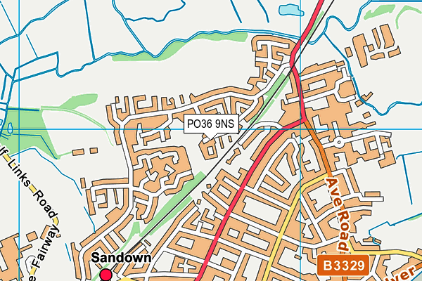 PO36 9NS map - OS VectorMap District (Ordnance Survey)