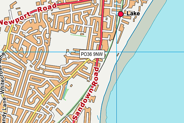 PO36 9NW map - OS VectorMap District (Ordnance Survey)