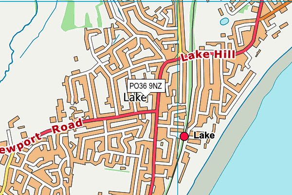PO36 9NZ map - OS VectorMap District (Ordnance Survey)