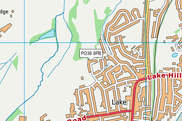 PO36 9PB map - OS VectorMap District (Ordnance Survey)