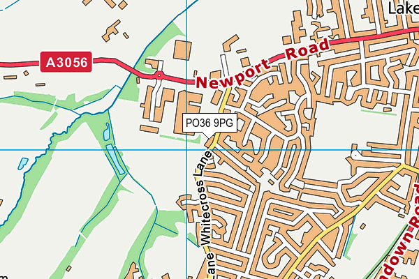 PO36 9PG map - OS VectorMap District (Ordnance Survey)