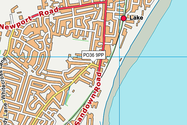 PO36 9PP map - OS VectorMap District (Ordnance Survey)