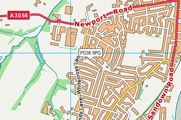 PO36 9PQ map - OS VectorMap District (Ordnance Survey)