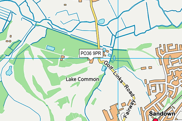 Shanklin & Sandown Golf Club map (PO36 9PR) - OS VectorMap District (Ordnance Survey)