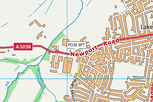 PO36 9PT map - OS VectorMap District (Ordnance Survey)