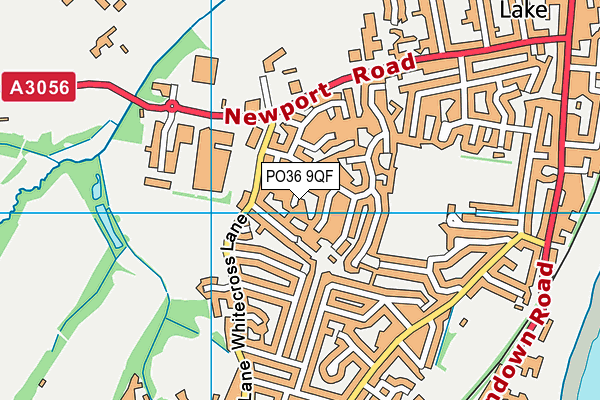 PO36 9QF map - OS VectorMap District (Ordnance Survey)