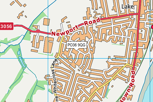 PO36 9QG map - OS VectorMap District (Ordnance Survey)