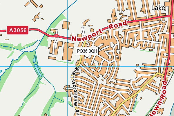 PO36 9QH map - OS VectorMap District (Ordnance Survey)