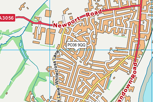 PO36 9QQ map - OS VectorMap District (Ordnance Survey)