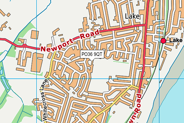 PO36 9QT map - OS VectorMap District (Ordnance Survey)