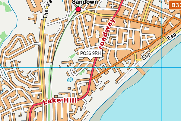 PO36 9RH map - OS VectorMap District (Ordnance Survey)