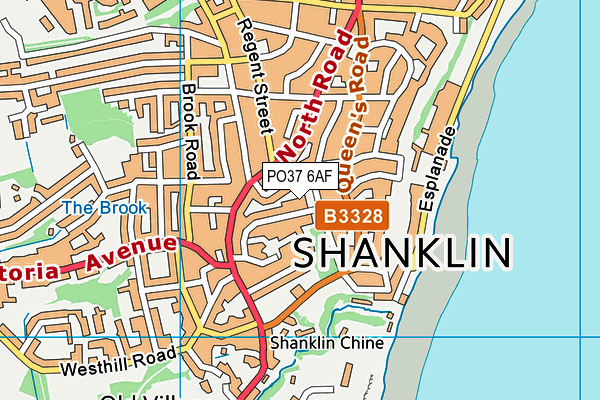 Map of WOODSILL (SHANKLIN) LIMITED at district scale