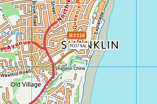 PO37 6AL map - OS VectorMap District (Ordnance Survey)