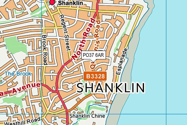 PO37 6AR map - OS VectorMap District (Ordnance Survey)