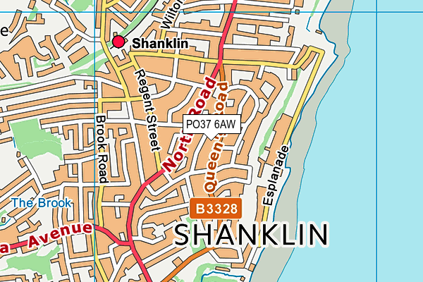 PO37 6AW map - OS VectorMap District (Ordnance Survey)