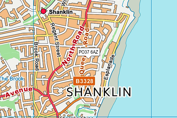 PO37 6AZ map - OS VectorMap District (Ordnance Survey)