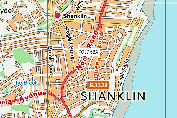 PO37 6BA map - OS VectorMap District (Ordnance Survey)