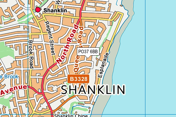 PO37 6BB map - OS VectorMap District (Ordnance Survey)