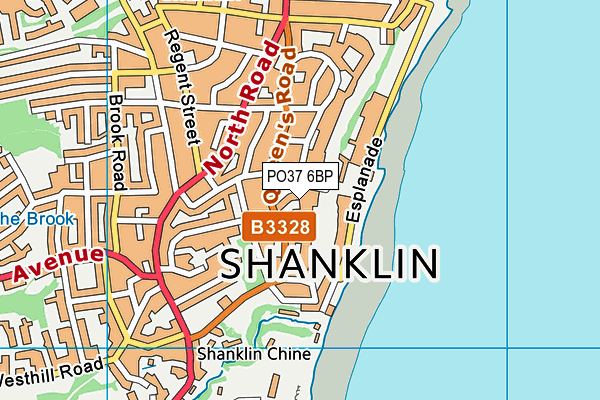 PO37 6BP map - OS VectorMap District (Ordnance Survey)