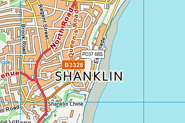 PO37 6BS map - OS VectorMap District (Ordnance Survey)