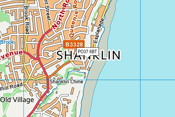 PO37 6BT map - OS VectorMap District (Ordnance Survey)