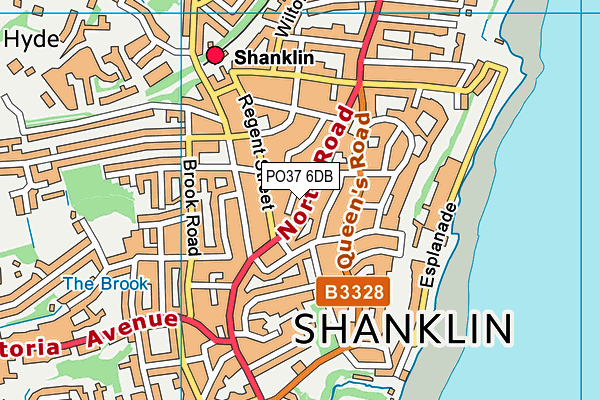 PO37 6DB map - OS VectorMap District (Ordnance Survey)