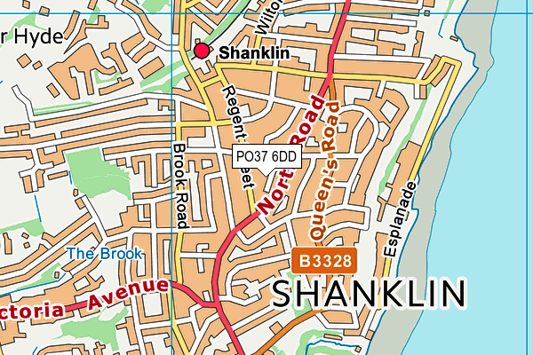 PO37 6DD map - OS VectorMap District (Ordnance Survey)