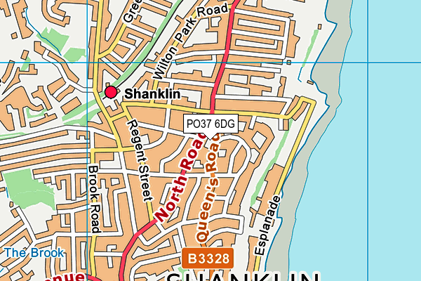 PO37 6DG map - OS VectorMap District (Ordnance Survey)