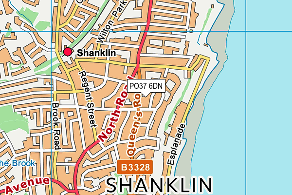 Map of SHANKLIN ESPLANADE LIMITED at district scale