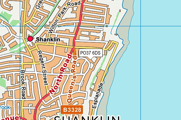 PO37 6DS map - OS VectorMap District (Ordnance Survey)