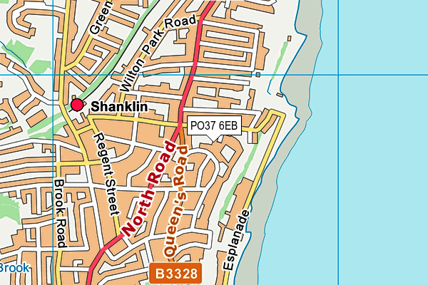 PO37 6EB map - OS VectorMap District (Ordnance Survey)