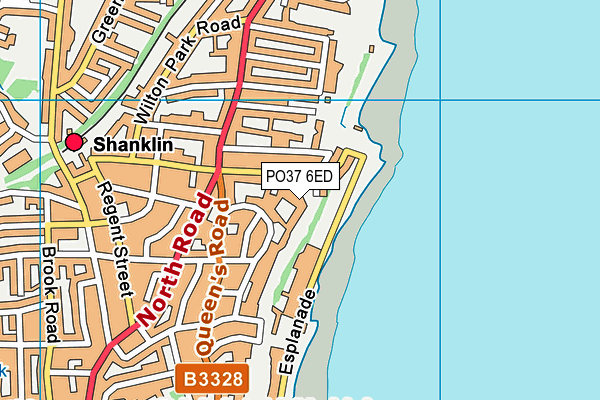 PO37 6ED map - OS VectorMap District (Ordnance Survey)