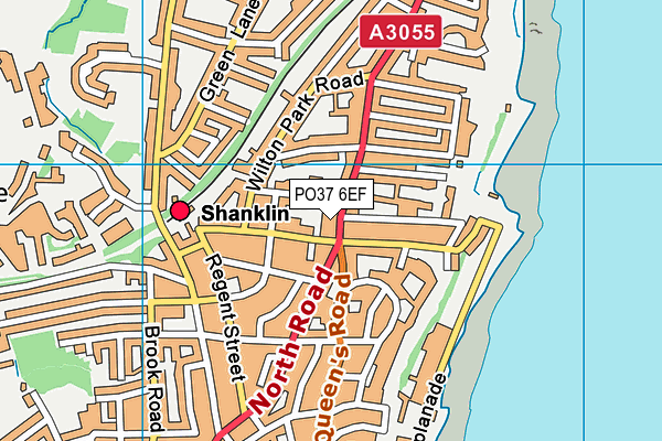 PO37 6EF map - OS VectorMap District (Ordnance Survey)