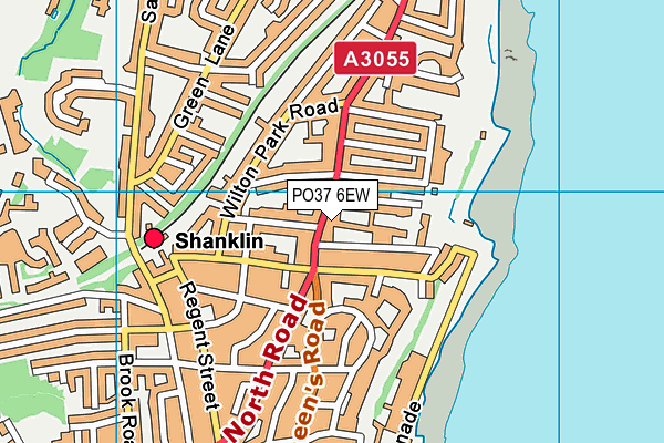 PO37 6EW map - OS VectorMap District (Ordnance Survey)