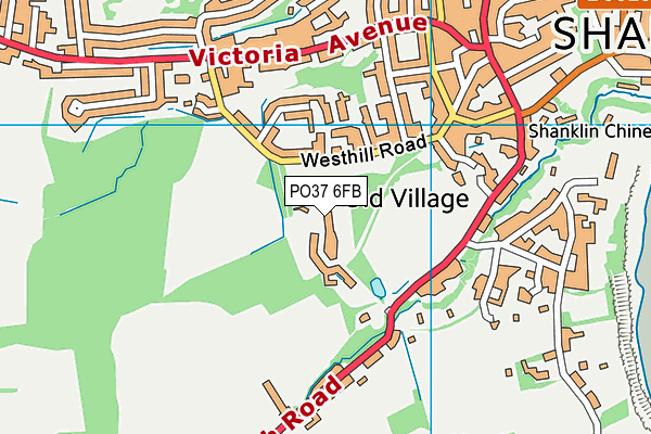 PO37 6FB map - OS VectorMap District (Ordnance Survey)