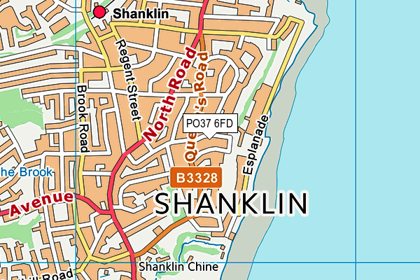 PO37 6FD map - OS VectorMap District (Ordnance Survey)