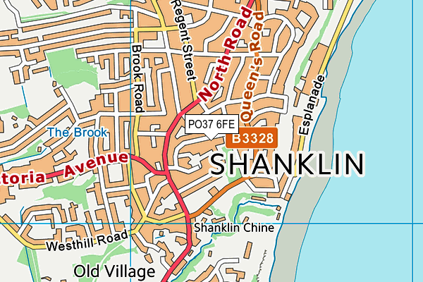 PO37 6FE map - OS VectorMap District (Ordnance Survey)