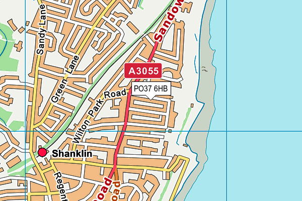 PO37 6HB map - OS VectorMap District (Ordnance Survey)