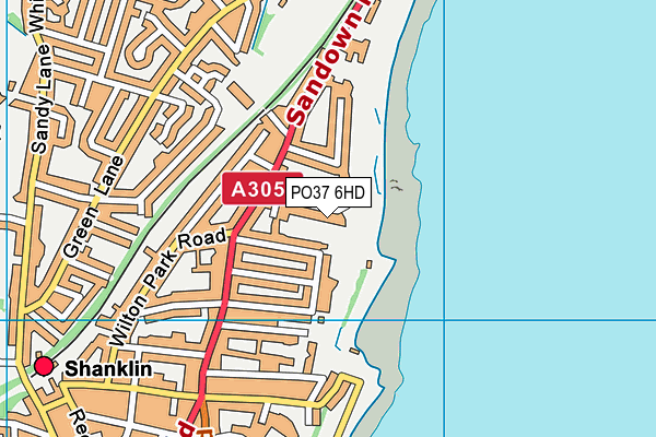 PO37 6HD map - OS VectorMap District (Ordnance Survey)