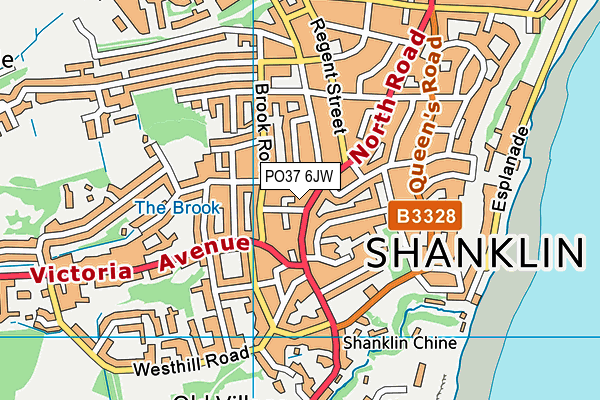 PO37 6JW map - OS VectorMap District (Ordnance Survey)