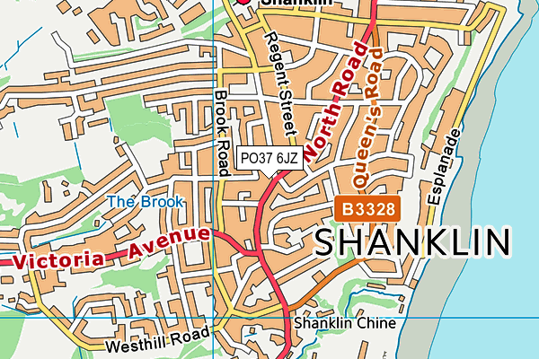 PO37 6JZ map - OS VectorMap District (Ordnance Survey)