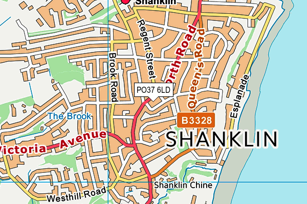 PO37 6LD map - OS VectorMap District (Ordnance Survey)