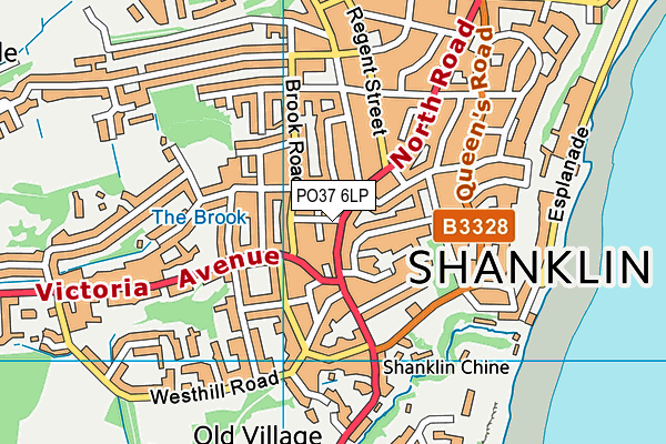 PO37 6LP map - OS VectorMap District (Ordnance Survey)