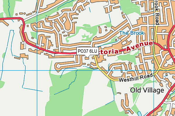 PO37 6LU map - OS VectorMap District (Ordnance Survey)