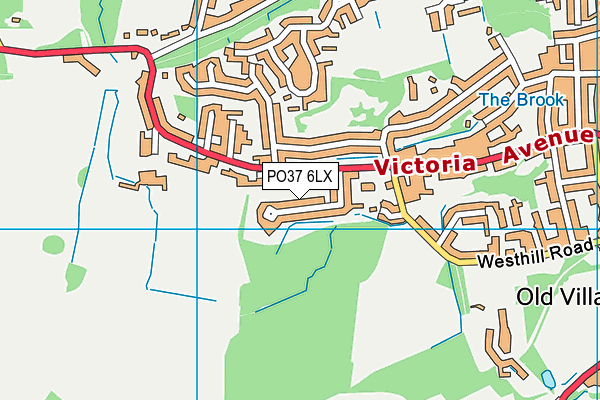PO37 6LX map - OS VectorMap District (Ordnance Survey)
