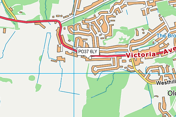PO37 6LY map - OS VectorMap District (Ordnance Survey)