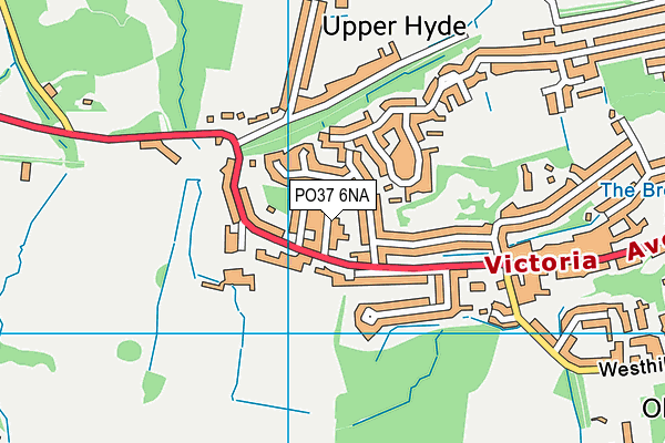 PO37 6NA map - OS VectorMap District (Ordnance Survey)