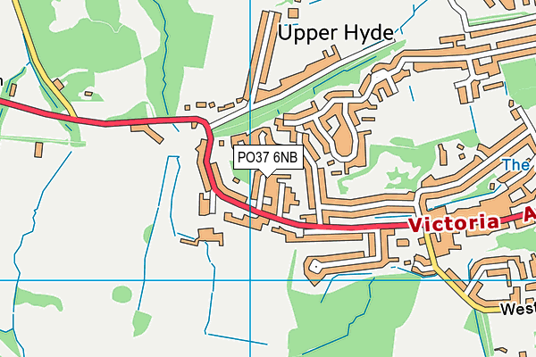 PO37 6NB map - OS VectorMap District (Ordnance Survey)